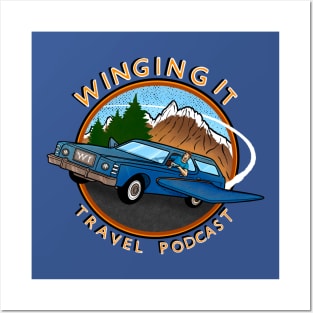 Winging It Travel Podcast Logo Posters and Art